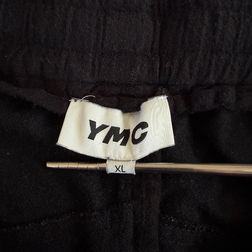 YMC Wool Blend Drawstring Pants Black Size XL - Picture 3 of 6